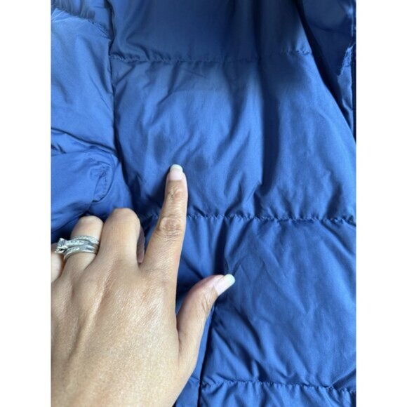 Athleta Girl‎ Sleigh All Day Down Puff Jacket In Damask Blue Size L/12 Winter - Picture 6 of 16